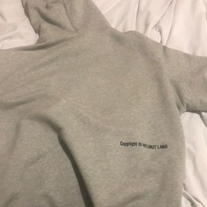 Helmut Lang Men's Warp Logo French Terry Pullover Hoodie